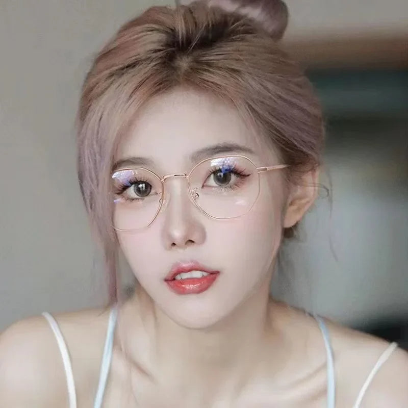 Luxury Myopia Glasses Classic Vintage Anti-blue Light Eyeglasses Women Men