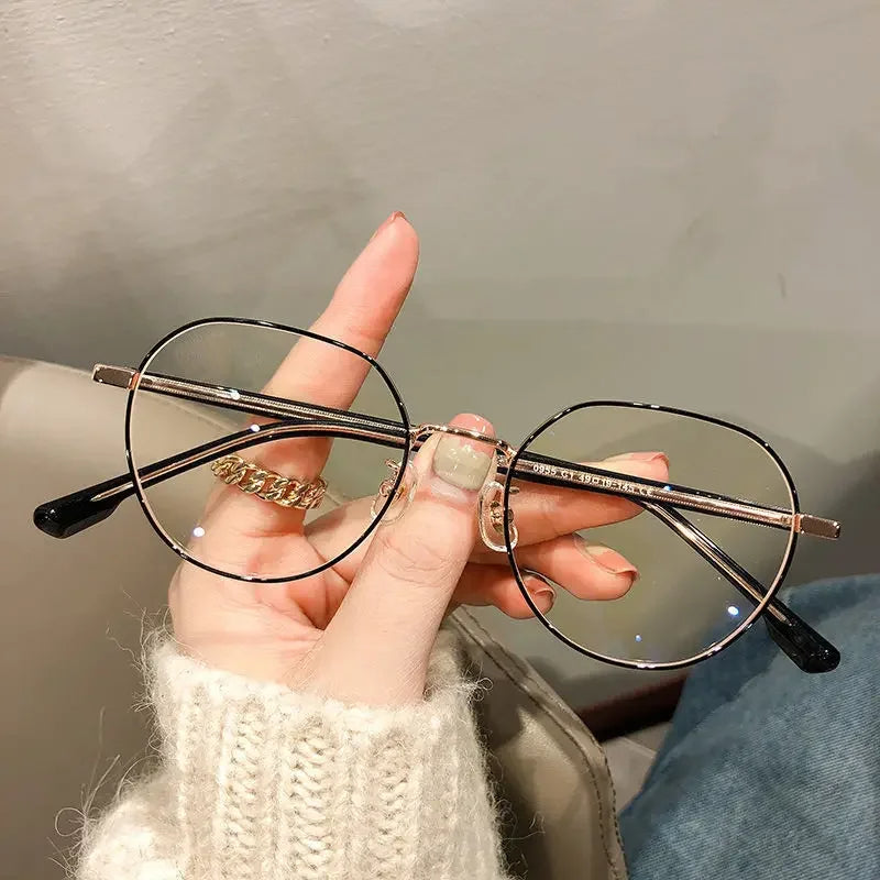 Luxury Myopia Glasses Classic Vintage Anti-blue Light Eyeglasses Women Men