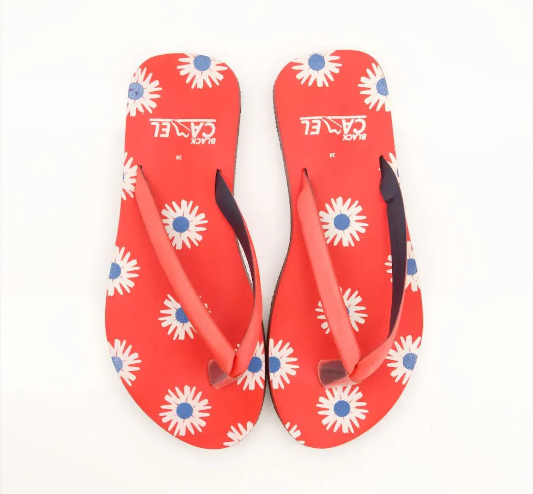 009 Ladies Flower Print Daisy Flip Flop Slippers