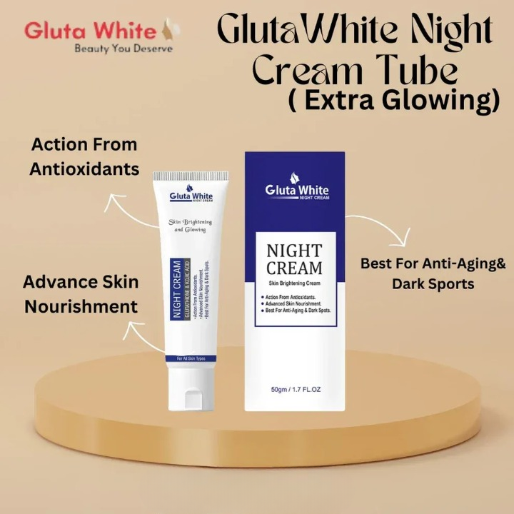 Gluta White Night Cream – Advanced Skin Brightening, Nourishing & Anti-Aging