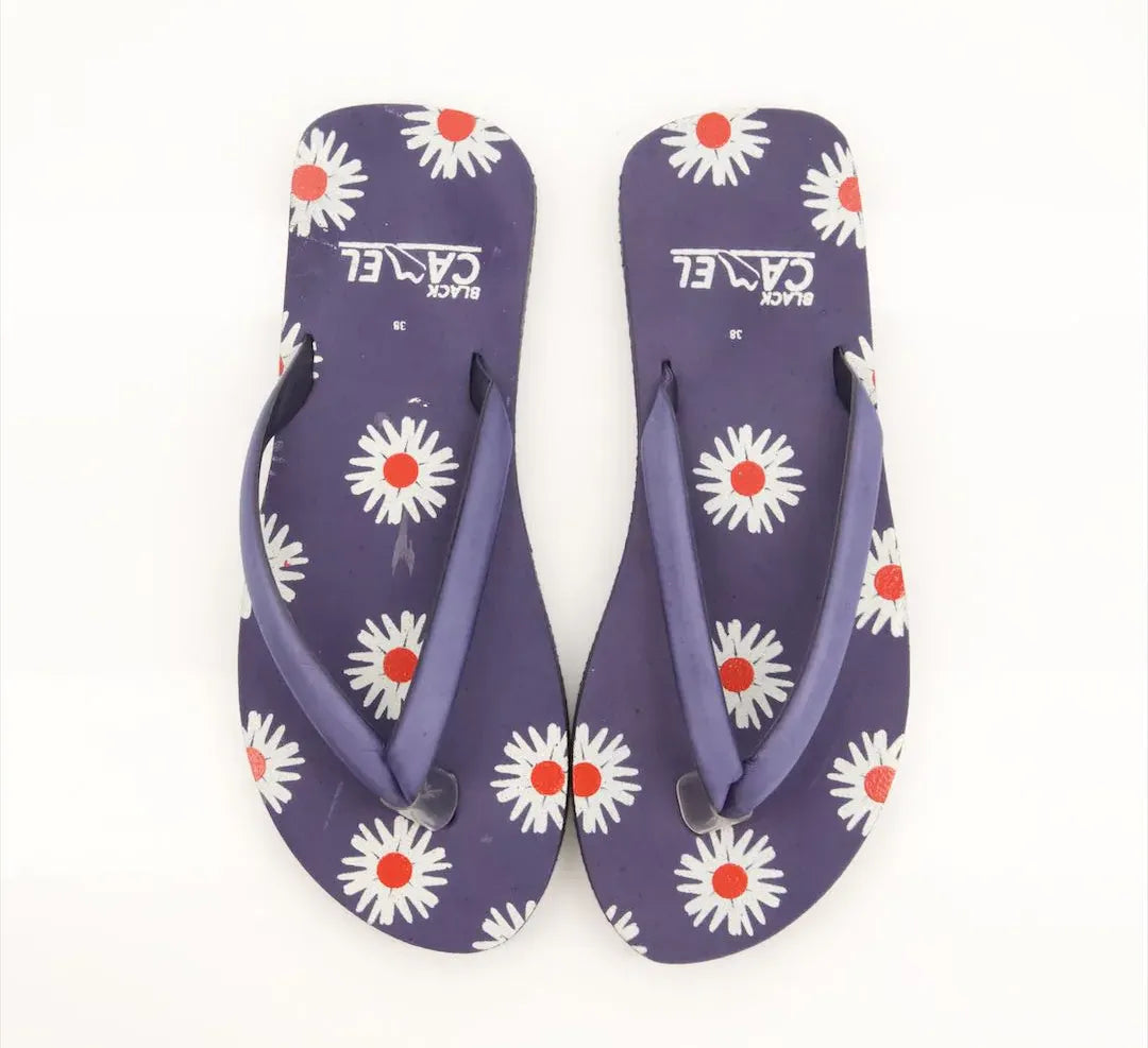 009 Ladies Flower Print Daisy Flip Flop Slippers