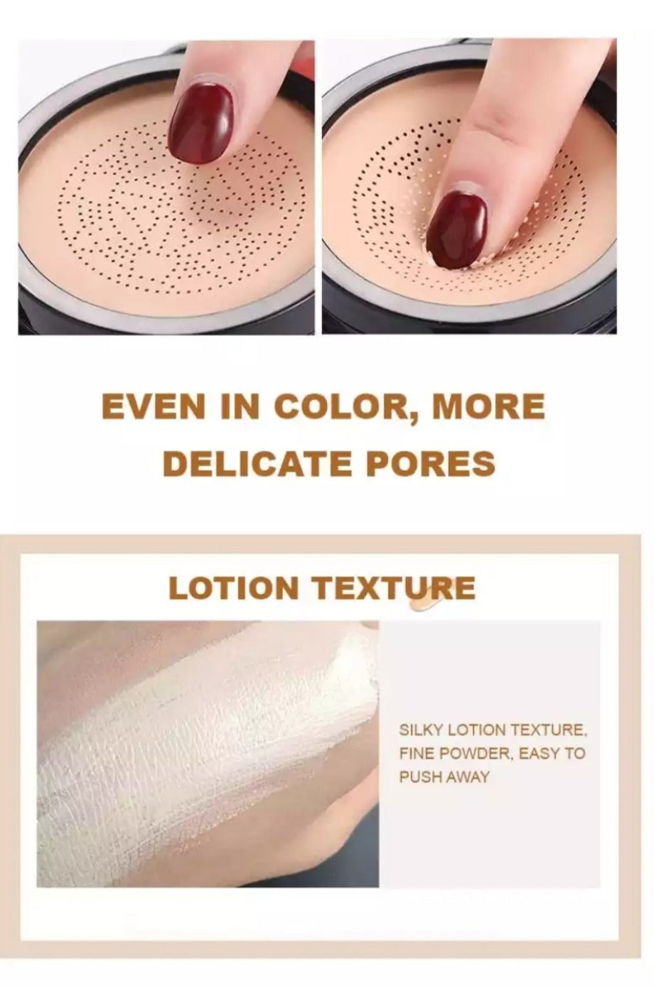 SUNISA Waterproof Mushroom Head Air Cushion Foundation – BB & CC Cream