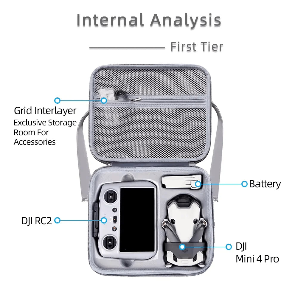Portable Shoulder Storage Bag For DJI Mini 4 Pro Travel Carring Case Handheld Bag Box