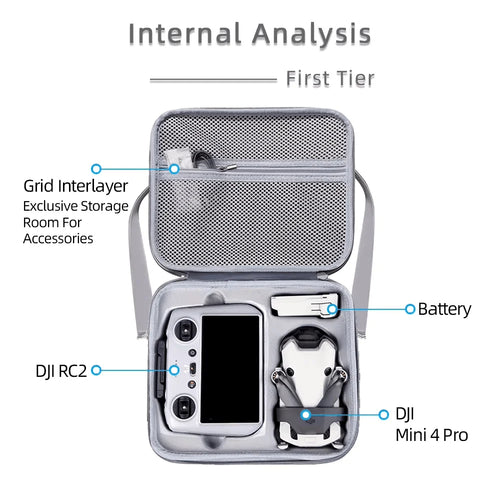 Portable Shoulder Storage Bag For DJI Mini 4 Pro Travel Carring Case Handheld Bag Box