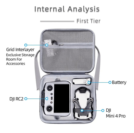 Portable Shoulder Storage Bag For DJI Mini 4 Pro Travel Carring Case Handheld Bag Box