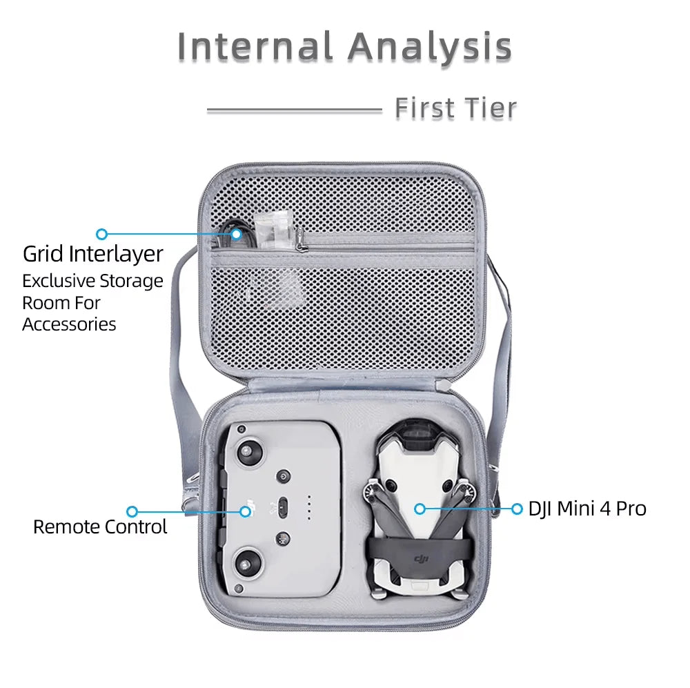 Portable Shoulder Storage Bag For DJI Mini 4 Pro Travel Carring Case Handheld Bag Box