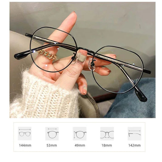 Luxury Myopia Glasses Classic Vintage Anti-blue Light Eyeglasses Women Men