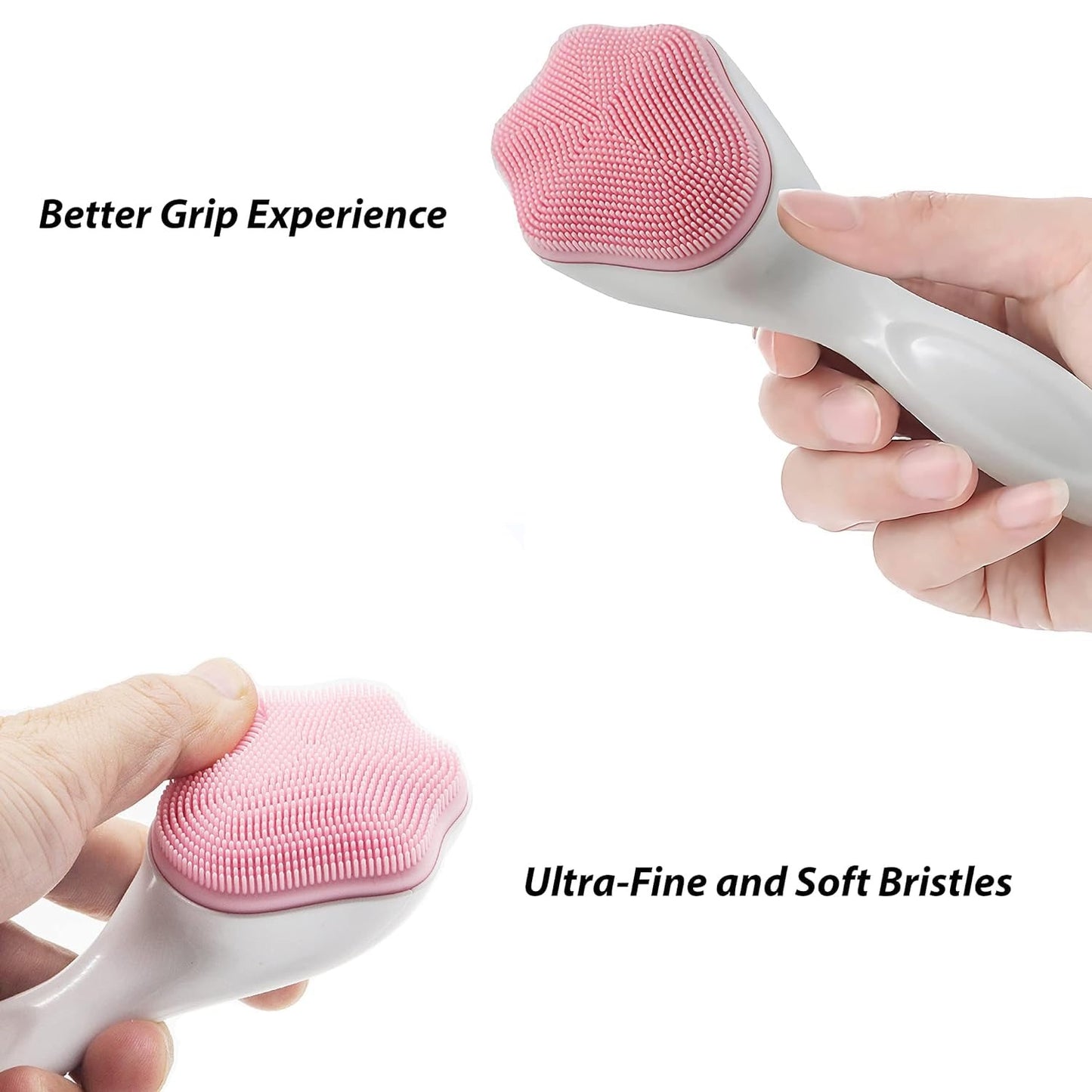1 pcs Silicone Face Scrubber Exfoliating Brush, Manual Handheld Massager