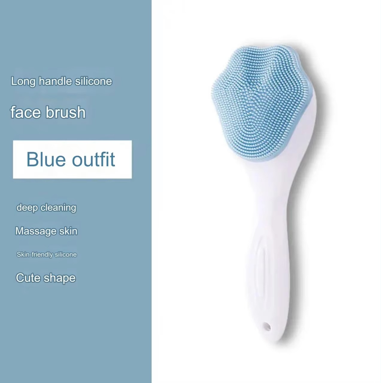 1 pcs Silicone Face Scrubber Exfoliating Brush, Manual Handheld Massager