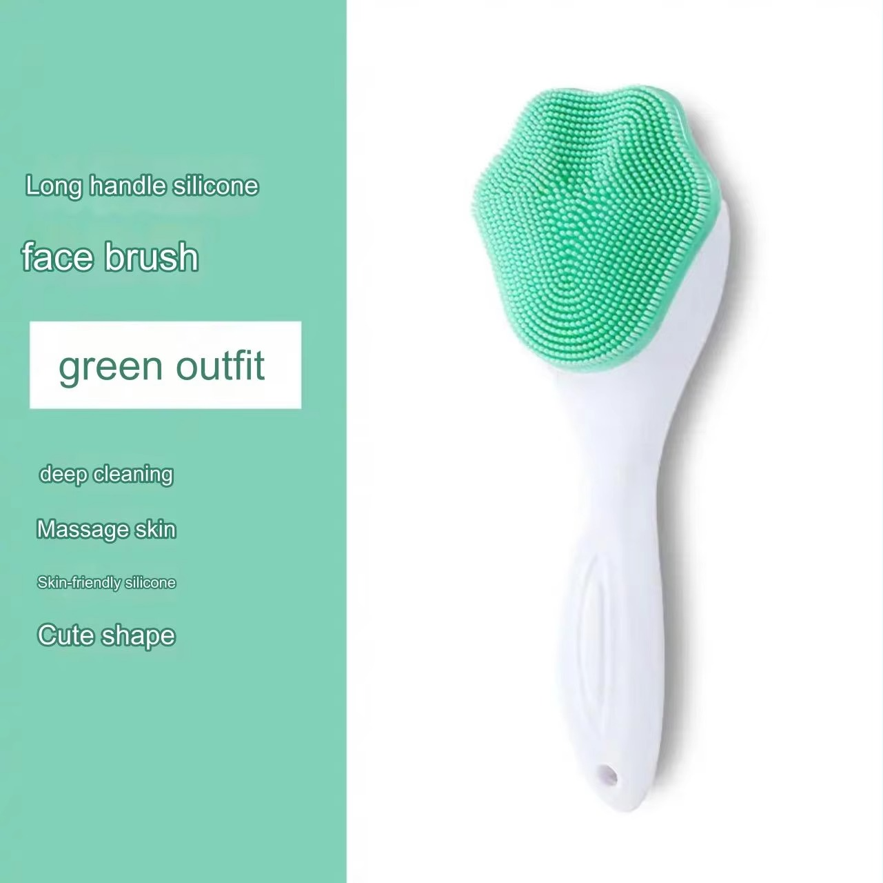 1 pcs Silicone Face Scrubber Exfoliating Brush, Manual Handheld Massager
